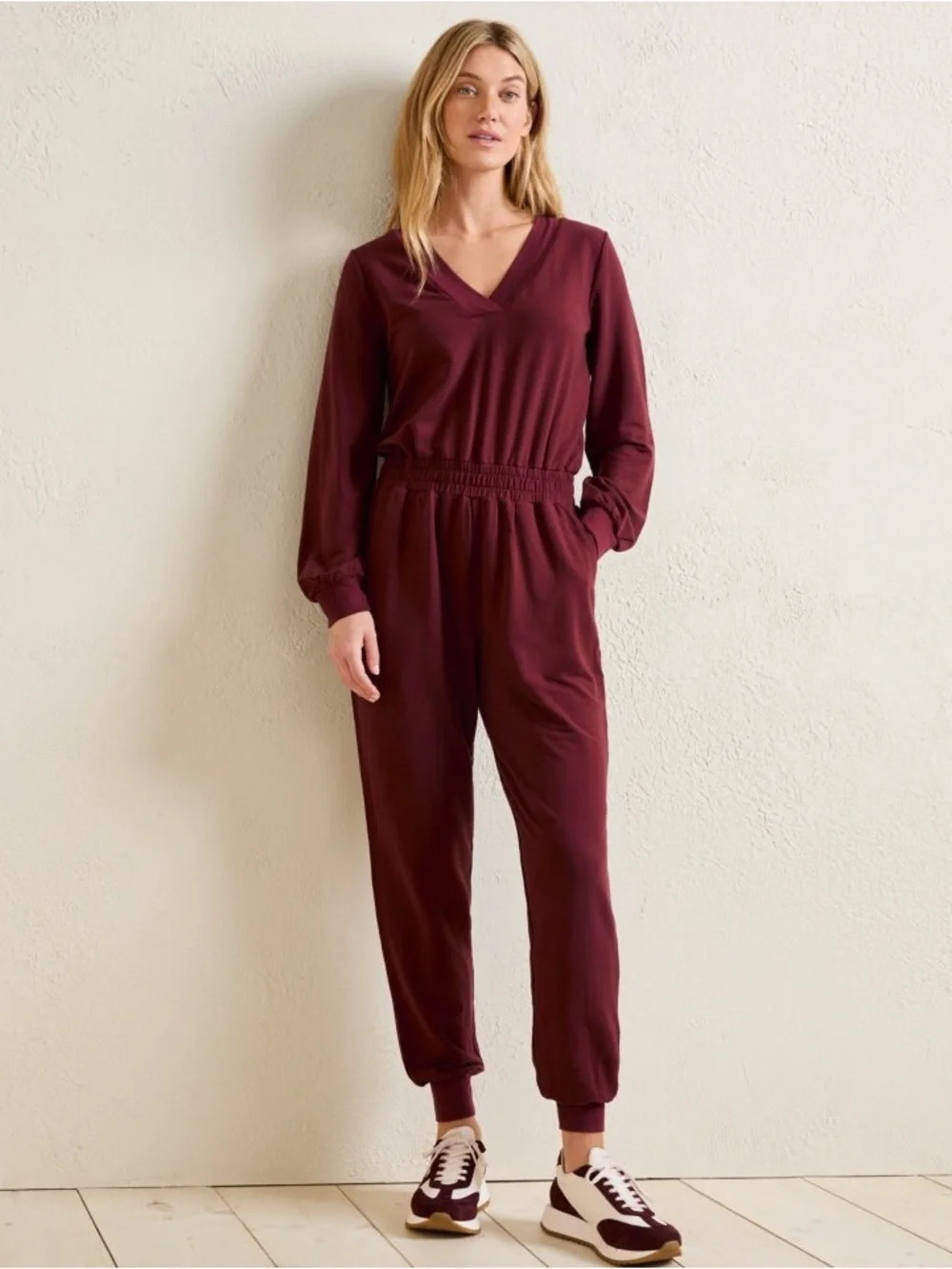 Garnet Hill‎ French Terry Jogger Jumpsuit